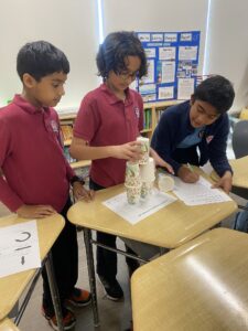 Stratford Fremont Osgood cup stacking activity for Hour of Code Week